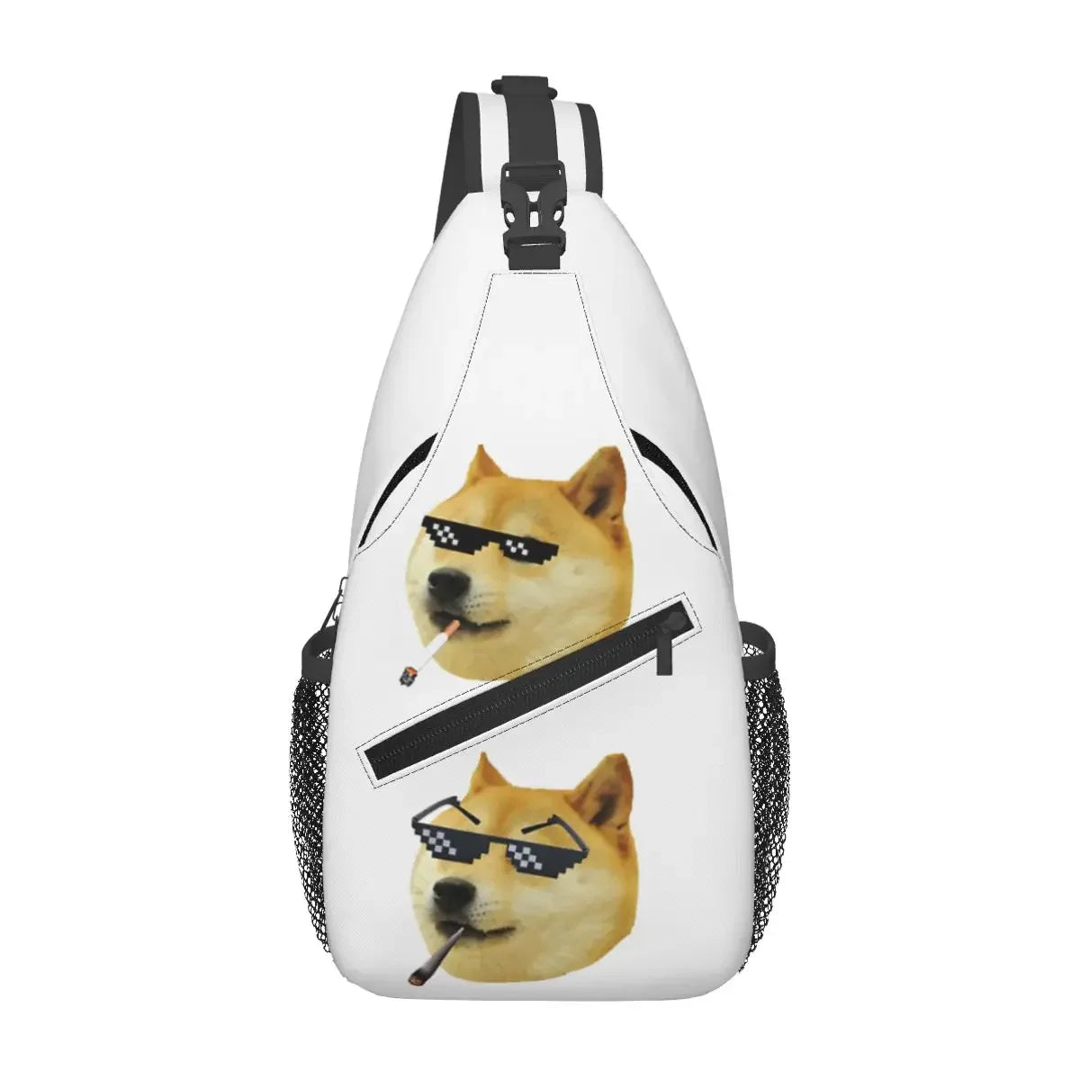 Doge  Pattern Shiba Inu Hiking Daypack Shoulder Bag