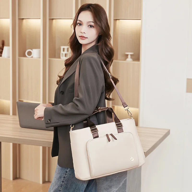 Simple Women Computer Bag 15 16 Inch Portable Notebook Case Light Shoulder Messenger Briefcase for Macbook Air Pro Lenovo Dell