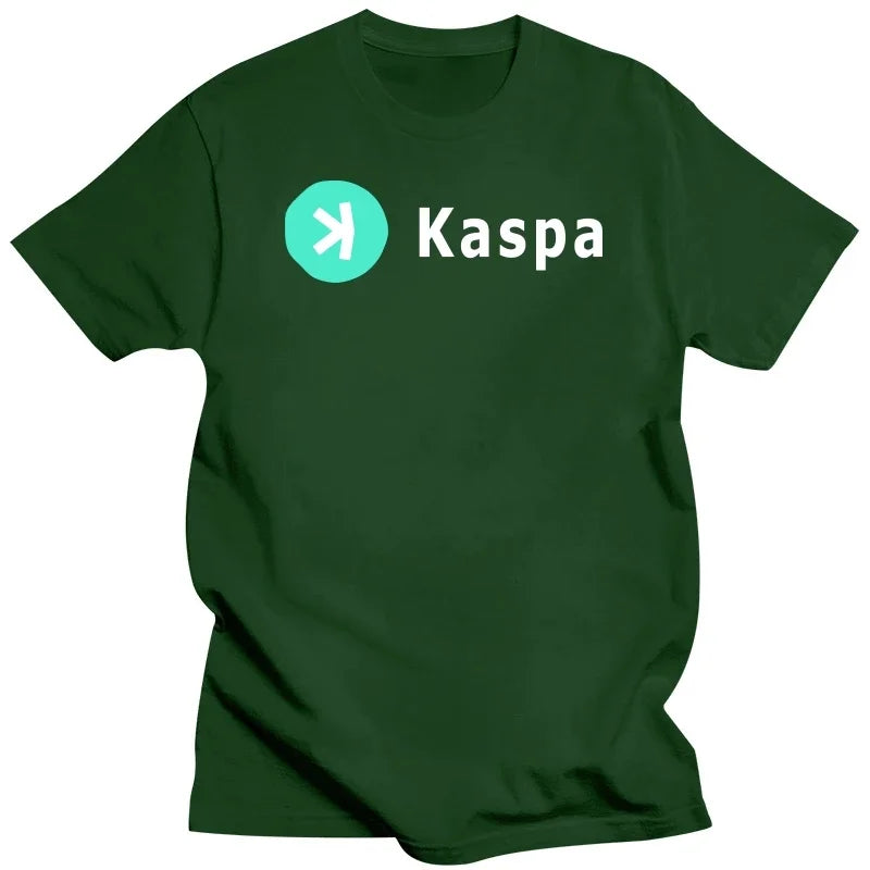 Cryptocurrency Blockchain Geek Nerd Gift Tshirts 100% Cotton Unisex Soft Men Clothing EU Size Kaspa Crypto T Shirt