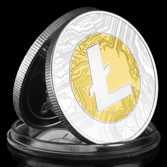 Litecoin Collectible Cryptocurrency Souvenir Silver Plated Coin Physical Crypto Coin Collection Commemorative Coin