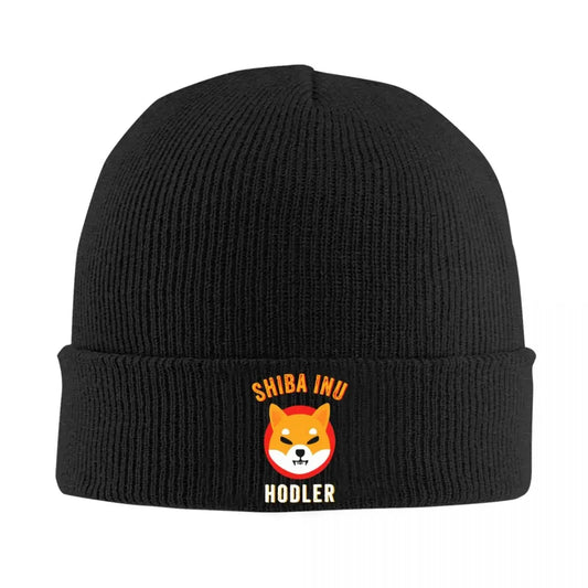 Shiba Inu Hodler Token Crypto Coin Knitted Hat Beanie Autumn Winter Hat Color SHIB Doge Bitcoin Cryptocurrency Cap Men Women