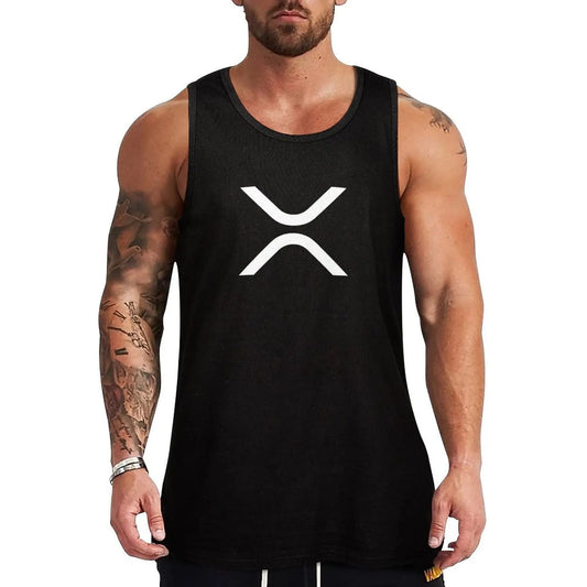 XRP cryptocurrency - XRP Tank Top Gym man male top Men's clothes bodybuilding men clothes