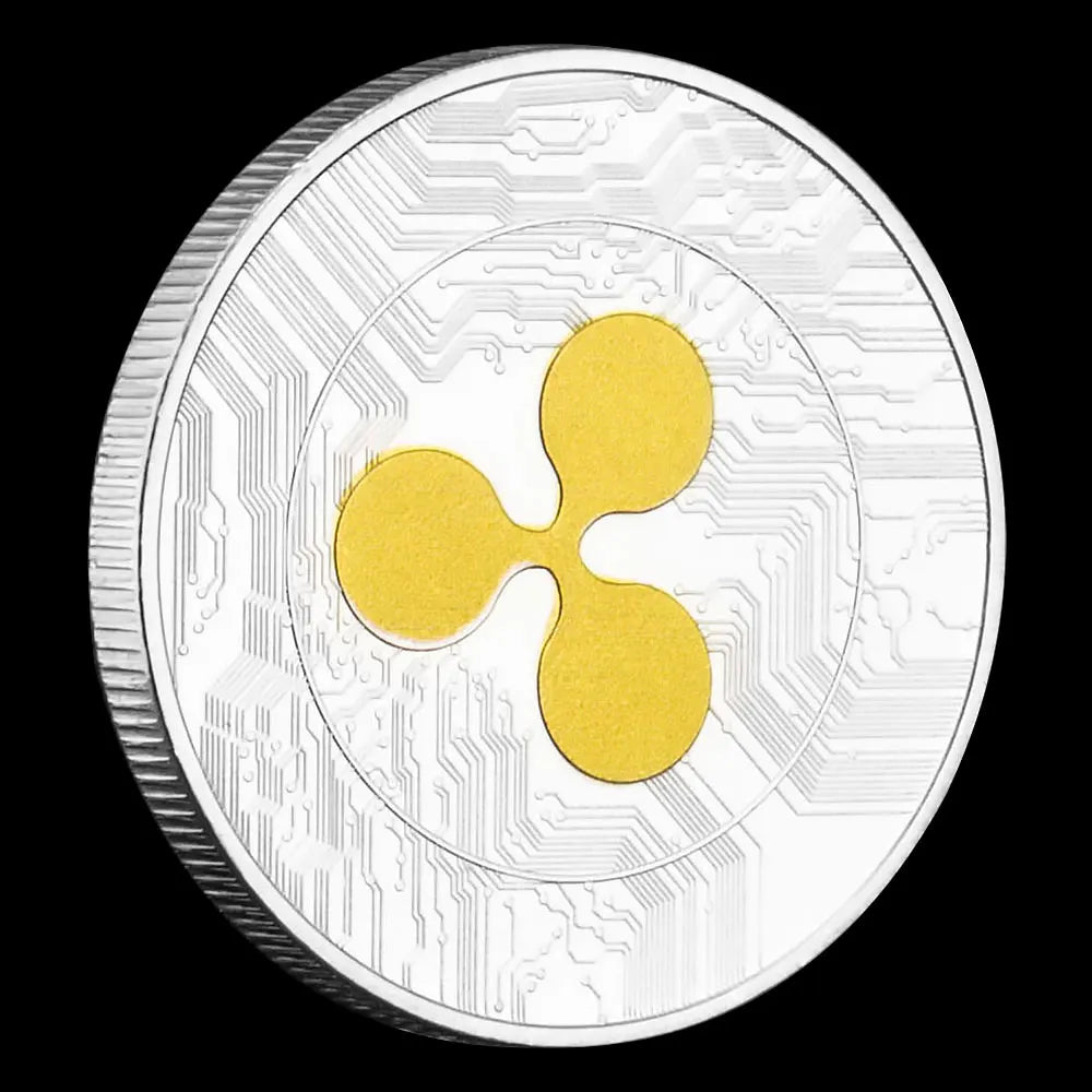 Pièces de crypto-monnaie Ripple Pièces de crypto-monnaie physiques Plaqué argent Souvenirs et cadeaux Décorations Pièces commémoratives Décoration intérieure