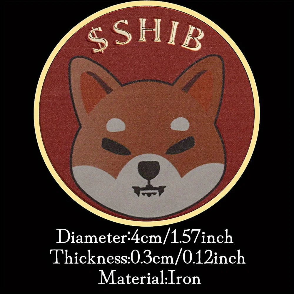 Pièce de monnaie Dogecoin Killer SHIBA Inu (SHIB) CRYPTO Métal Plaqué Or Physique Shib Pièce Rouge Pièces Souvenir Doge Killer