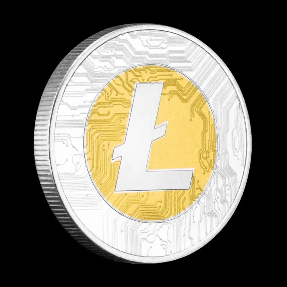 Litecoin Collectible Cryptocurrency Souvenir Silver Plated Coin Physical Crypto Coin Collection Commemorative Coin