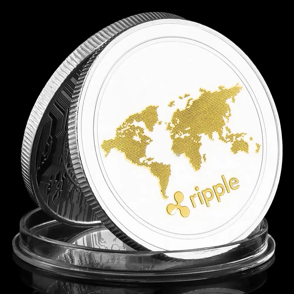 Ripple Crypto Coins Physical Cryptocurrency coin Silvery Plated Souvenirs and Gifts Decorations Commemorative Coins Home Decor