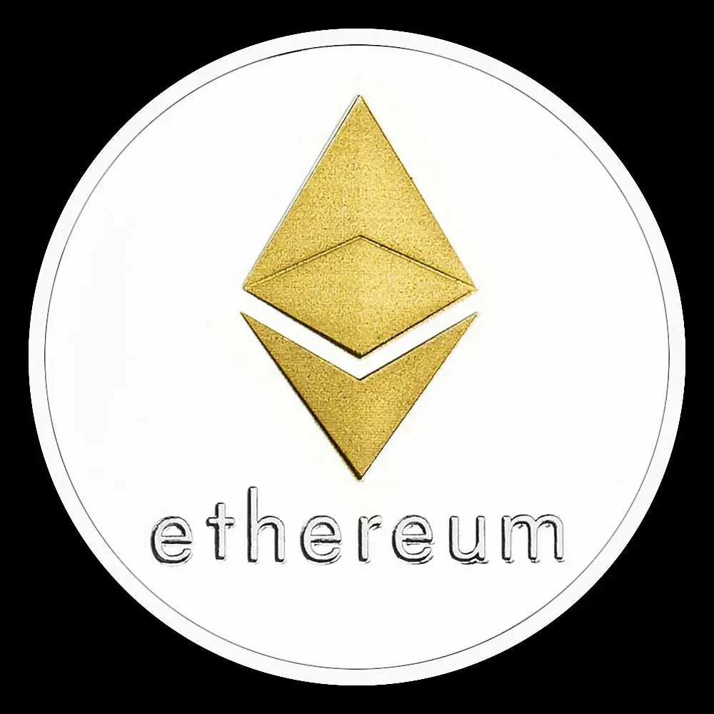 Ethereum Coin Souvenir Commemorative Silver Plated Collectibles Coin Challenge Coin ETH Physical Cryptocurrency Crypto Coin