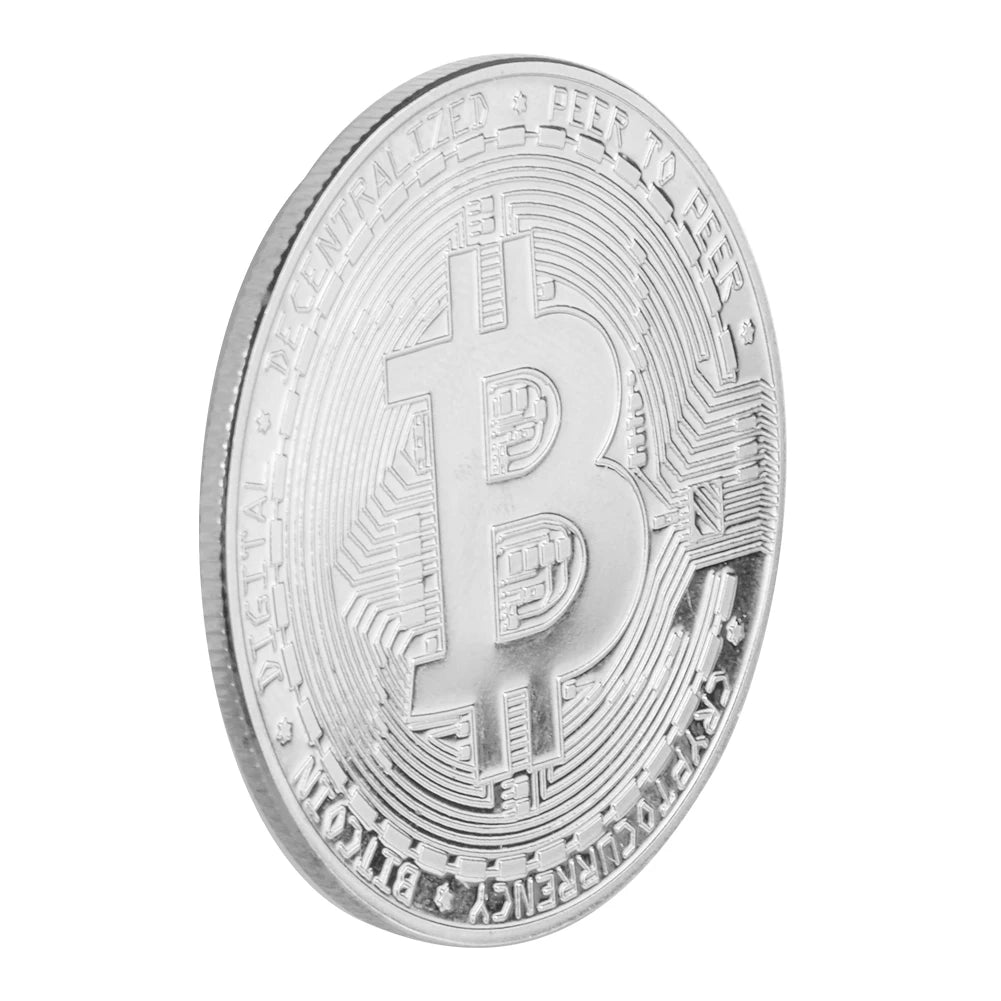 Colección de arte coleccionable de monedas de Bitcoin chapadas en oro de 3 piezas, regalo físico conmemorativo, Casascius Bit BTC, imitación de metal antiguo