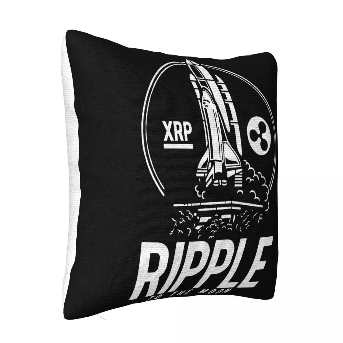 Nouvelle taie d'oreiller tendance avec lettrage graphique Ripple To The Moon Btc Xrp Bitcoin Crypto