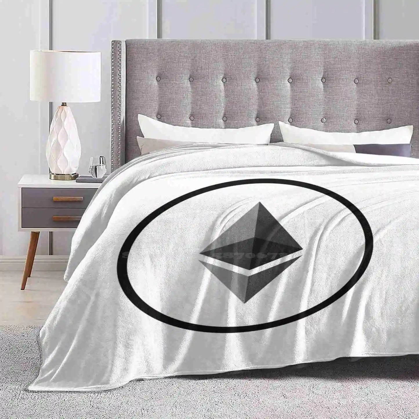 Ethereum Creative Design Comfortable Warm Flannel Blanket Crypto Monnaie Ethereum Crypto Currency Cryptocurrency Blockchain