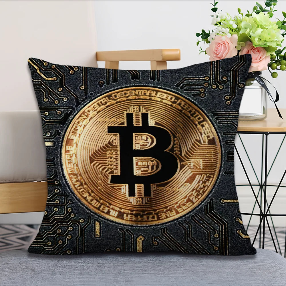 Bitcoin Sofa  Pillow Case