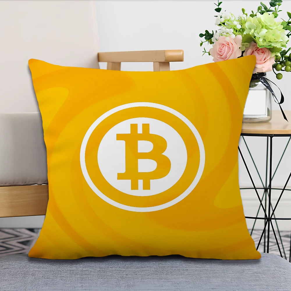 Bitcoin Sofa  Pillow Case