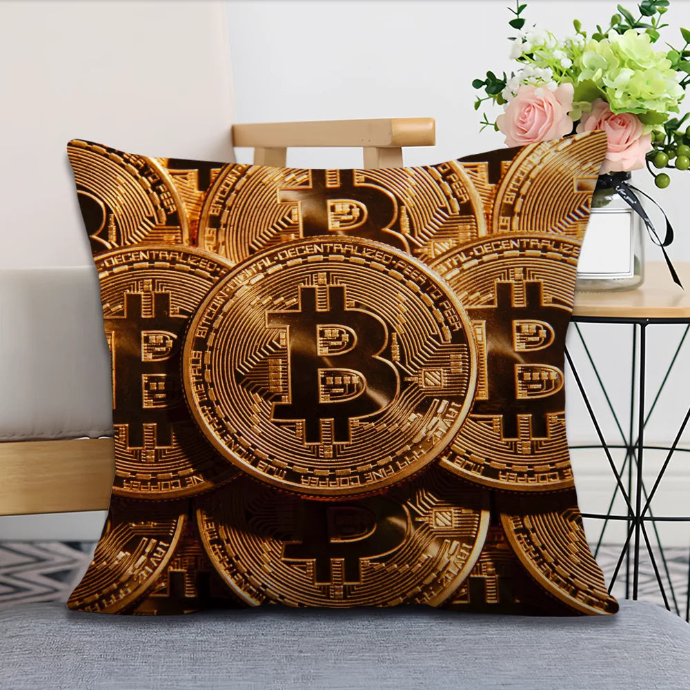 Bitcoin Sofa  Pillow Case