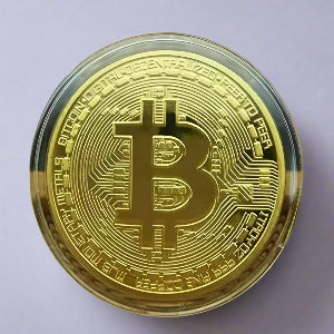 Gold Plated Bitcoin Coin Collectible Art Collection Gift Physical