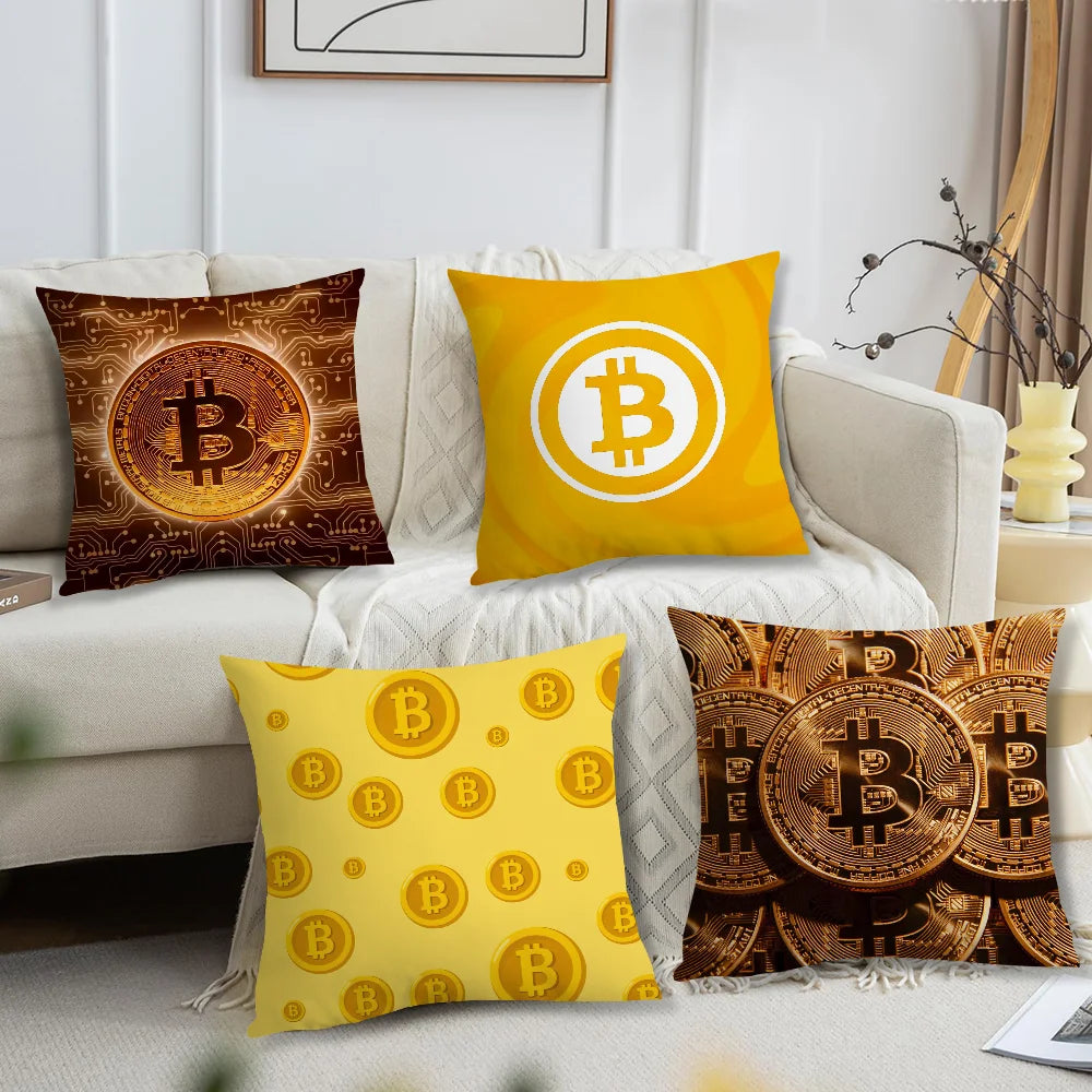 Bitcoin Sofa  Pillow Case