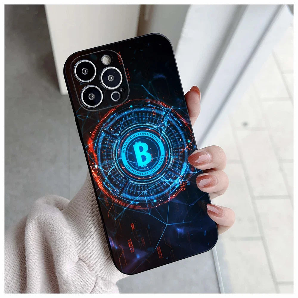 Phone Case for iPhone, Bitcoin, BTC, Crypto, Phone Case for iPhone 16 15 14, 13 Pro Max, 11, 12, 13 Pro Max, Mini X,MAX 2024