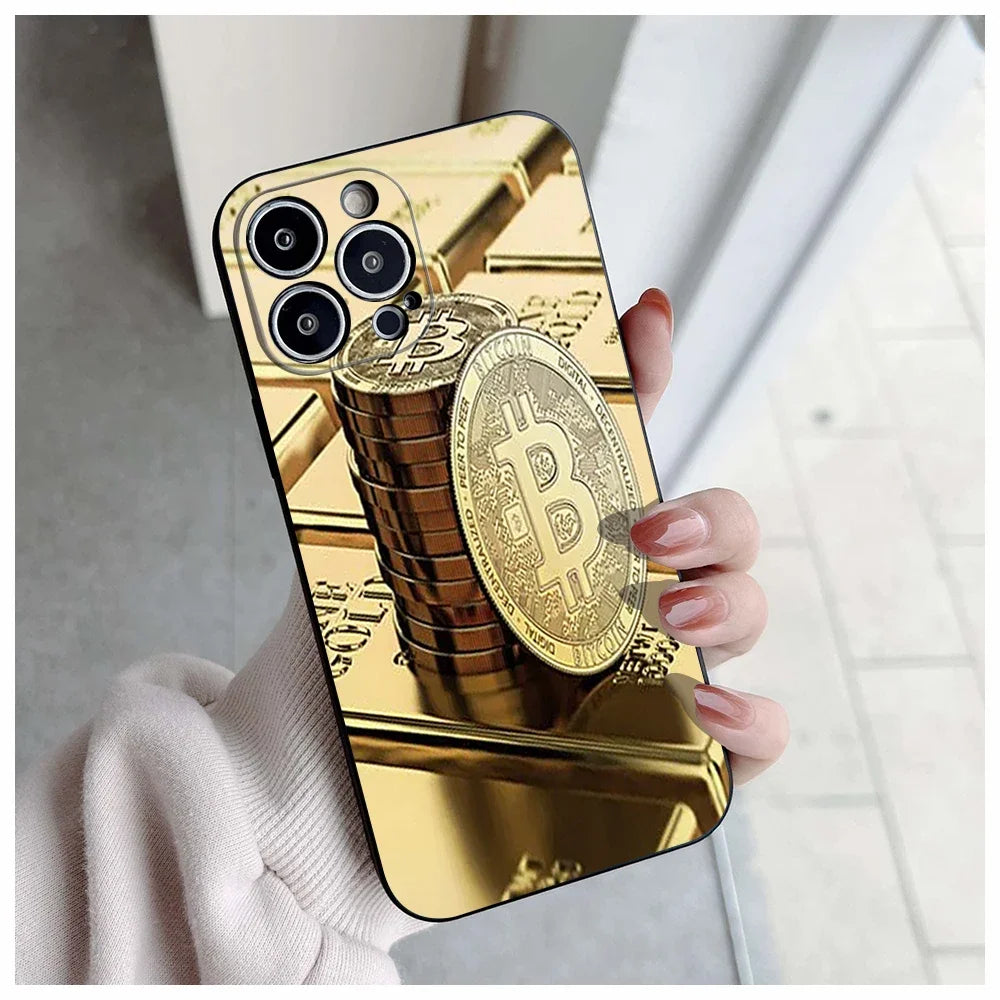 Phone Case for iPhone, Bitcoin, BTC, Crypto, Phone Case for iPhone 16 15 14, 13 Pro Max, 11, 12, 13 Pro Max, Mini X,MAX 2024